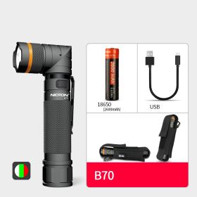 Hands-Free LED Flashlight (Option: B70 grey black 1200lumens)