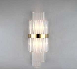 Modern Living Room Light Luxury Crystal Creative Wall Lamp (Option: Type E titanium-Led light source)