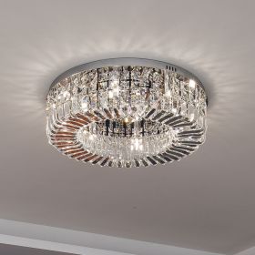 Simple European Creative Living Room Postmodern Crystal Ceiling Light (Option: Silver-40cm)