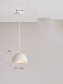 Cloud Chandelier With Micro Cement Cream French Bar Island Restaurant (Option: White-Diameter 30cm)