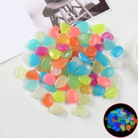 100 Luminous Stones Fluorescent Aquarium Pebbles Fish Tank Garden Luminous Stones (Option: Mixed colors-500pc)