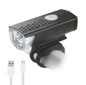 Bicycle headlight USB rechargeable (Option: Black-Blister card)