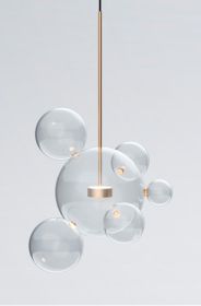 Soap Bubble Mickey Chandelier LED Living Room Bedroom Dining Room Glass (Option: 1lamp 4balls trumpet)