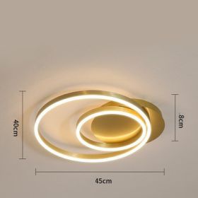 Light And Luxurious Living Room Lamp Grand Household (Option: Stepless dimming-Double turn 45CM)