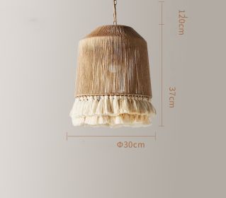 Creative Bedroom Bohemian Vintage Twine Tassel Chandelier (Option: The bell 30x37cm)