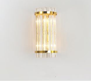 Modern Living Room Light Luxury Crystal Creative Wall Lamp (Option: Model F titanium-Led light source)