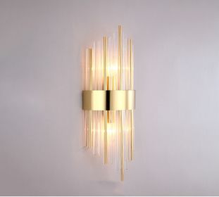 Modern Living Room Light Luxury Crystal Creative Wall Lamp (Option: Type C titanium-Led light source)