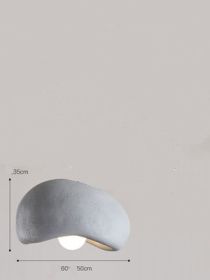 Cloud Chandelier With Micro Cement Cream French Bar Island Restaurant (Option: Grey-Diameter 60cm)