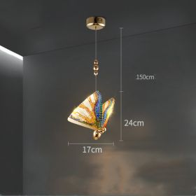 Butterfly Chandelier Bedside Enamelled Dining Hall Staircase (Option: Large and colorful-Neutral light)