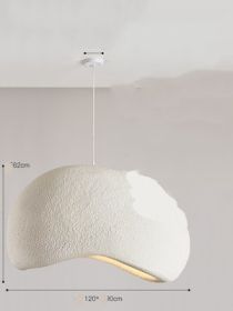 Cloud Chandelier With Micro Cement Cream French Bar Island Restaurant (Option: White-Diameter 120cm)