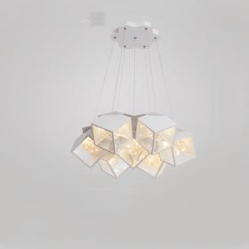 Home Bedroom Model Room Lamp Nordic Star Dining Room Chandelier (Option: White-7heads-warm light)