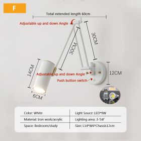 LED Study Reading Wall Lamp (Option: Style F-Tricolor light)