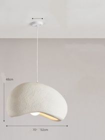 Cloud Chandelier With Micro Cement Cream French Bar Island Restaurant (Option: White-Diameter 70cm)