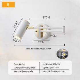 LED Study Reading Wall Lamp (Option: Style E-Tricolor light)