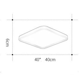 Room Master Bedroom Light Nordic Study Light Modern Simple Led Ceiling Light (Option: Square 40cm-White light)