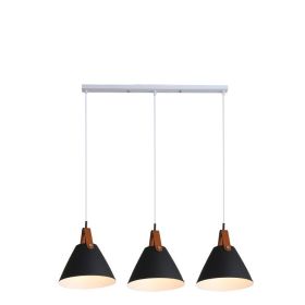 Nordic Dining Room Chandelier Creative Art Simple Personality Macaron Bedroom Bar Lamp (Option: White Long disc-No bulb)