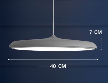 Nordic Modern Simple LED Chandelier Restaurant Chandelier Designer Chandelier (Option: Grey-45cm)