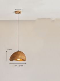 Cloud Chandelier With Micro Cement Cream French Bar Island Restaurant (Option: Wood-Diameter 30cm)