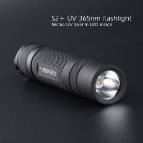 365nm Ultraviolet UVA Led Flashlight Nichia 276A (Color: Black)