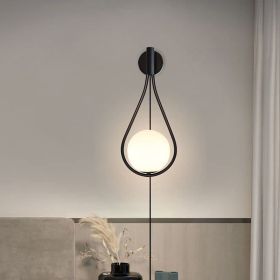 Living Room Bedroom Bedside Wall Lamp (Option: Black cream mask-warm light)