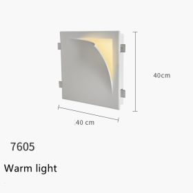 Minimalist Recessed Living Room Wall Sconce Plaster Without Frame (Option: White B Warm light)