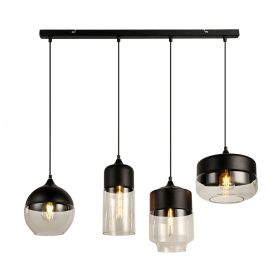 Black Amber Transparent Glass Chandelier (Option: Transparent)