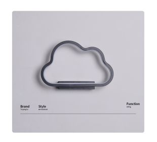 Bedroom Bed Background Wall Decoration Simple Children's Cloud Led Wall Lamp (Option: Black-Dimming remote control)