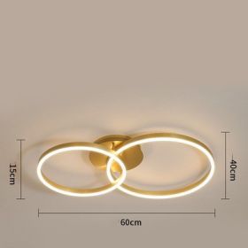 Light And Luxurious Living Room Lamp Grand Household (Option: Stepless dimming-Double ring 60CM)