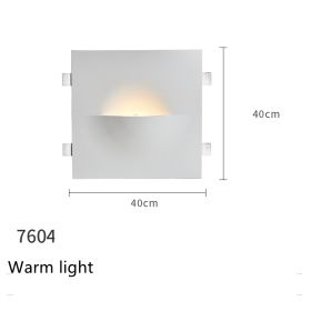 Minimalist Recessed Living Room Wall Sconce Plaster Without Frame (Option: White C Warm light)