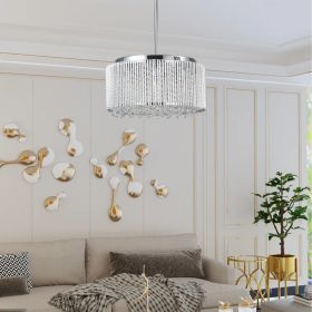 Modern Crystal Chandelier for Living-Room Round Cristal Lamp Luxury Home Decor Light Fixture (Color: as Pic)