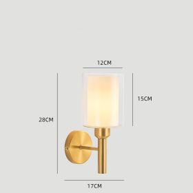 Bedroom Bedside Wall Lamp Hallway Hallway Indoor Living Room (Option: Copper color-No bulb)