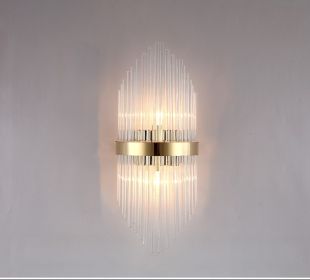 Modern Living Room Light Luxury Crystal Creative Wall Lamp (Option: Type B titanium2-Led light source)