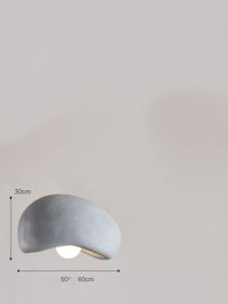 Cloud Chandelier With Micro Cement Cream French Bar Island Restaurant (Option: Grey-Diameter 50cm)