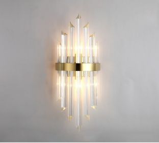 Modern Living Room Light Luxury Crystal Creative Wall Lamp (Option: Type D titanium-Led light source)