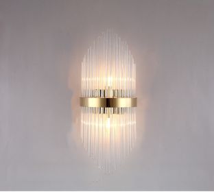 Modern Living Room Light Luxury Crystal Creative Wall Lamp (Option: Type B titanium1-Led light source)