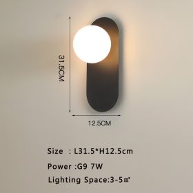 Modern Minimalist Hotel Living Room Background Wall Light (Option: 6736black-Warm light)