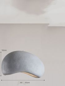 Cloud Chandelier With Micro Cement Cream French Bar Island Restaurant (Option: Grey-Diameter 80cm)