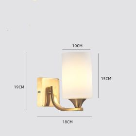 Bedroom Bedside Wall Lamp Hallway Hallway Indoor Living Room (Option: Copper single head-No bulb)