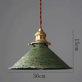 Cafe Simple Living Room Pendant Lamp (Option: Green A 36x15cm)