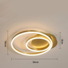 Light And Luxurious Living Room Lamp Grand Household (Option: Stepless dimming-Double turn 56CM)